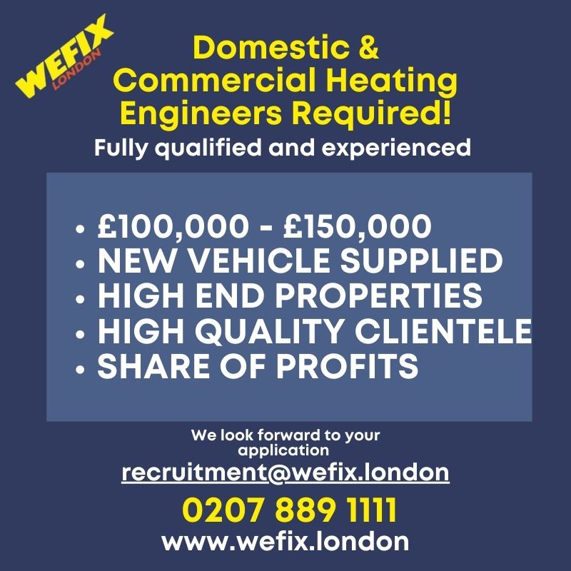 WeFix_London's tweet photo. 📞 0207 889 1111
📩 recruitment@wefix.london
🌐 https://t.co/WudL0is2Pt

#WeFixLondon #HeatingEngineer #EngineerJobs #LondonTrades #PlumbingAndHeating #NowHiring #JoinTheTeam https://t.co/Zl5F1G1i9K