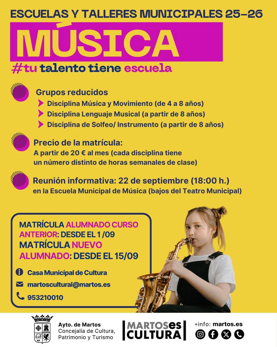 ¿Te lo vas a perder?
¡Descubre el mundo de la música!