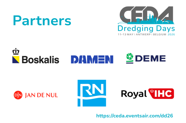 We would like to thank our Dredging Days partners for their continuous support. Are you also interested in becoming a partner? Please see lnkd.in/e4CacTNC.