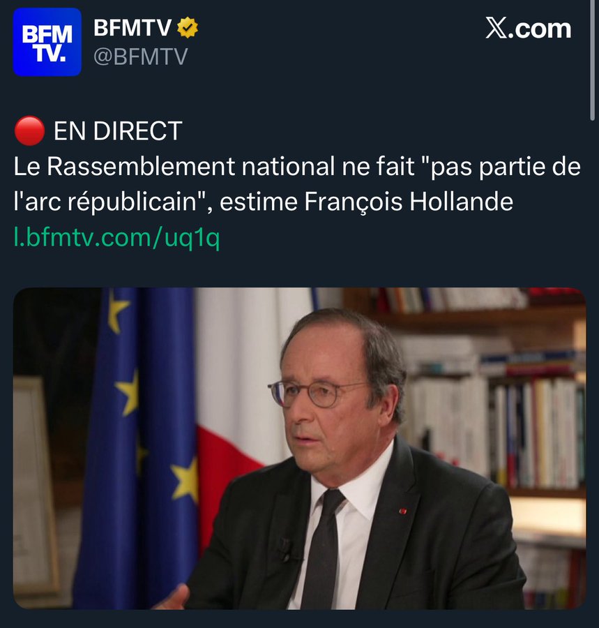 Coucou <a href="/fhollande/">François Hollande</a> 
On me parle tout le temps de "l'arc républicain", mais je n'ai aucune idée de ce que c'est. 
Ou plutôt, si j'en crois mes yeux, c'est un regroupement de partis qui monopolise le pouvoir depuis 1969 et qui a amené la France de 3e puissance mondiale à trou à rat.