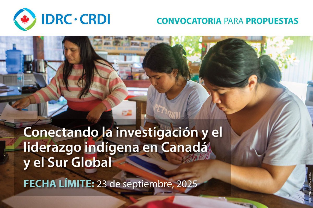 ¿Eres un investigador o investigadora #indígena del Sur Global interesado en fomentar el intercambio de conocimientos entre personas investigadoras indígenas en Canadá?

Conoce esta oportunidad de financiamiento: bit.ly/4kLyB1C

Fecha límite: 23 de septiembre de 2025