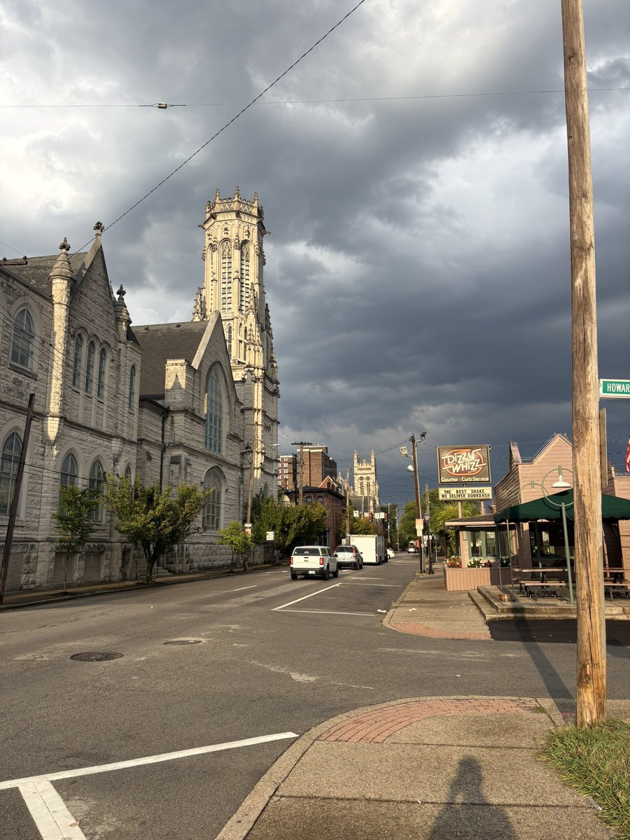 OKStackhouse's tweet image. Walked around Louisville, KY before a rain storm