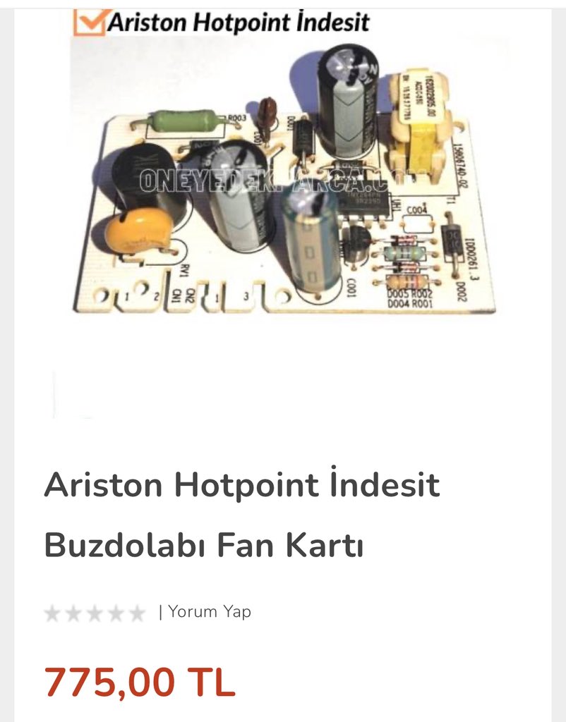denetlecomtr's tweet photo. Takipçi şikayeti:

''Evlendiğimde Hotpoint Ariston buzdolabı almıştım. 13. Yılında arıza verdi ve servisi aradım. Hotpoint Türkiye’den çekilmiş, servis hizmetlerini de Vestel’e devretmiş. Vestel servisten arkadaşlar geldi, kucağa düşmüş müşteri mantığıyla inceleme yapıp parça değişimi için 14.500 TL ücret çıkardılar.

Haliyle yaptırmadım, yeni dolap aldım. Daha sonra merakımdan bozuk dediği parçaları parçacılarda araştırdım ve bir tanesini 201 bir tanesini 650 TL sonuncusunu da 775 TL’ye buldum ve aldım. Parçaları 20 dakikada değiştirdim ve dolabı 1625 liraya çalışır hale getirdim.

Dolap aldığım için eskiyi ihtiyaç sahibi birine bağışladım. Bu arada 201 ve 650 liralık parçalar sağlammış zaten. Bozuk olan 775 liralık fan kartıymış. Servis muhtemelen çıkma dolaplardan söktüğü ikinci el parçaları bana 20 dakikalık işçilikle 14.500 liraya iteleyecekti. Bunun ahlaki olarak hiçbir açıklaması yok.''