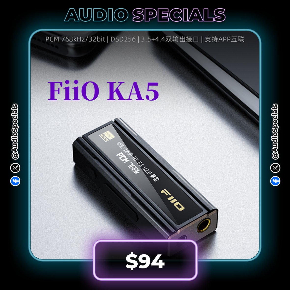 audiospecials's tweet image. AUDIO PERFECTION ON THE GO! 🤯🔊

🎧 FiiO KA5 Portable HIFI Balanced DAC/Amp
💵 $94

🔗 s.click.aliexpress.com/e/_oCJD9CP

#PortableAudio #HiFiSound #MobileHiFi