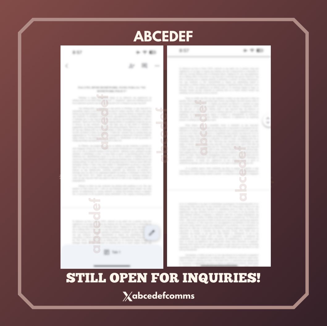 abcedefcomms's tweet image. ── .✦· Posisyong Papel

thank you for trusting abcedef!

╰┈➤ i&apos;m still open and accepting academic commissions! dm for inquiries!