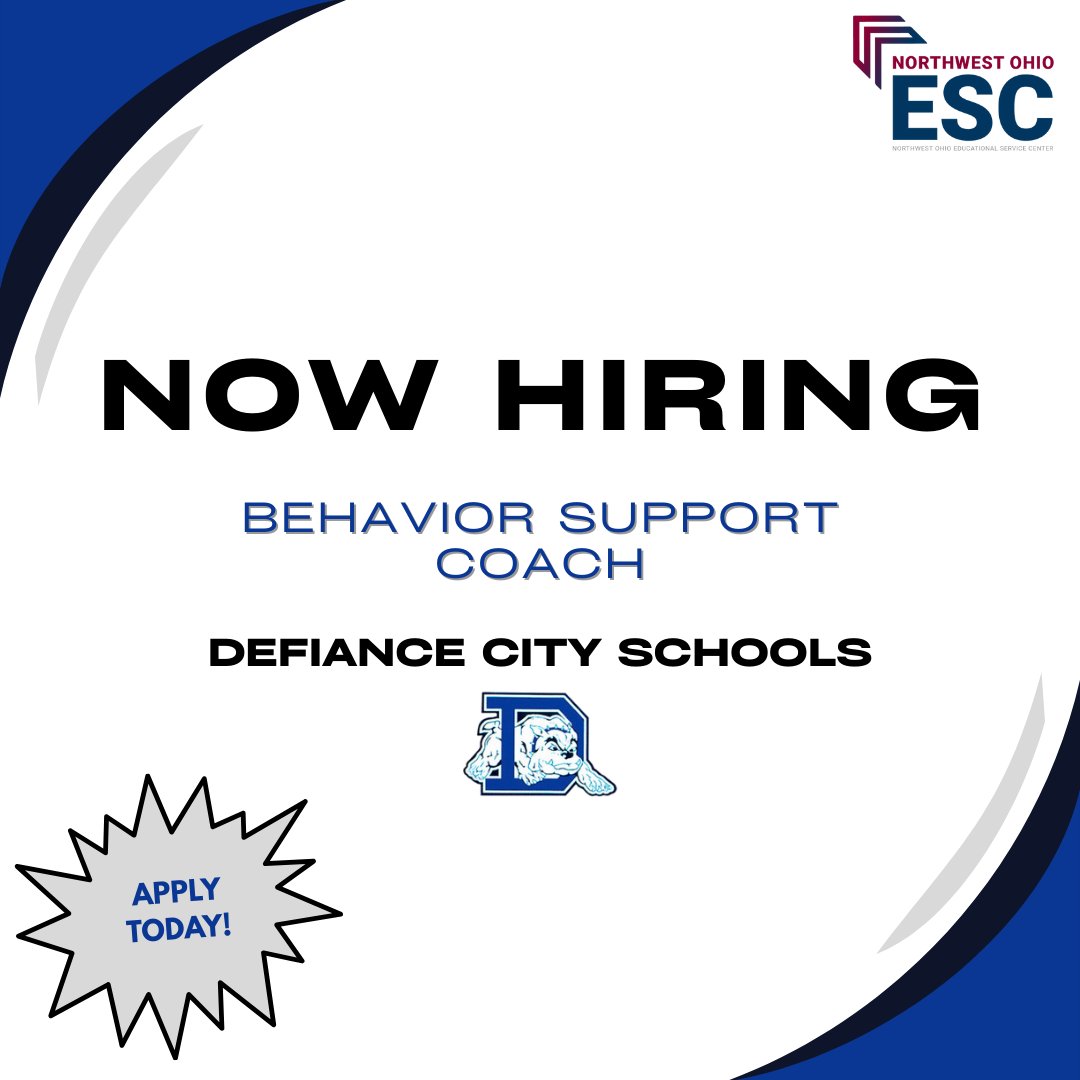 Now Hiring!

More information here -&gt; nwoesc.schoolspring.com