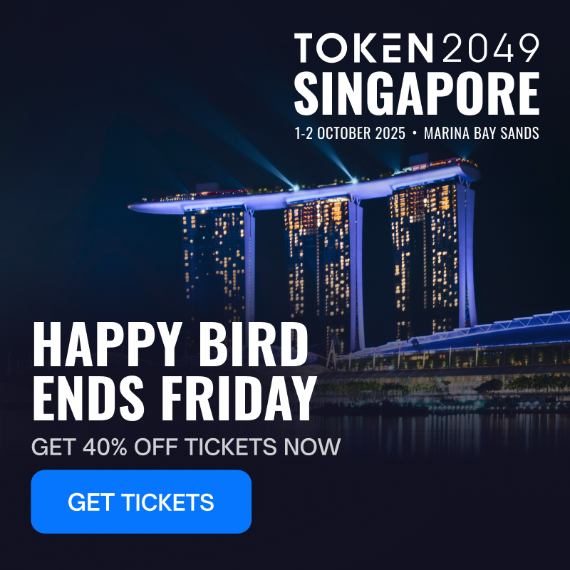 token2049's tweet photo. 2 weeks to TOKEN2049 Singapore.

Join 25,000+ attendees, 300+ visionary speakers and the global crypto ecosystem on 1-2 October as we take over the iconic Marina Bay Sands.

You can’t miss the world’s largest crypto event.