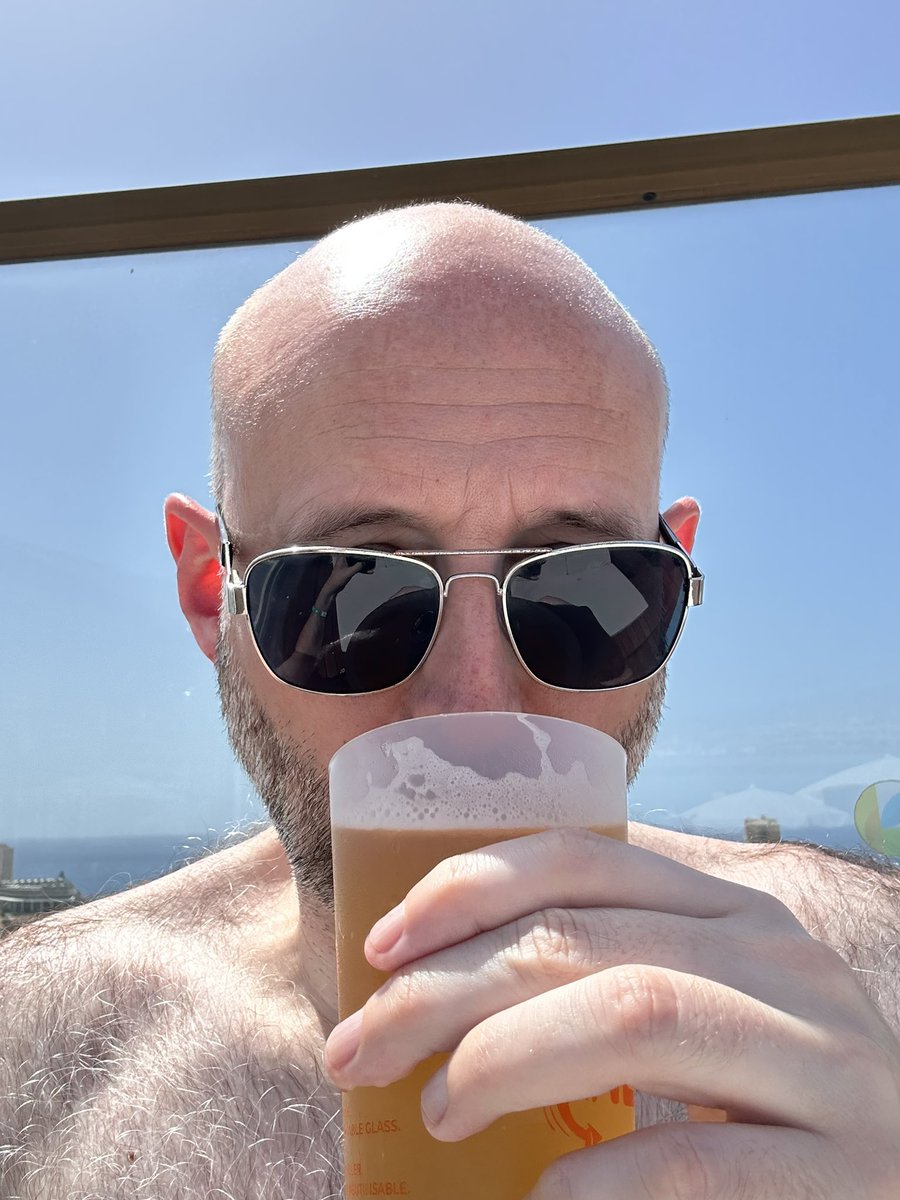 Getting through Monday mainly thanks to the excellent new Trainspotting sequel by the literary legend <a href="/IrvineWelsh/">Irvine Welsh</a> these views and the first obligatory holiday pint of the day.