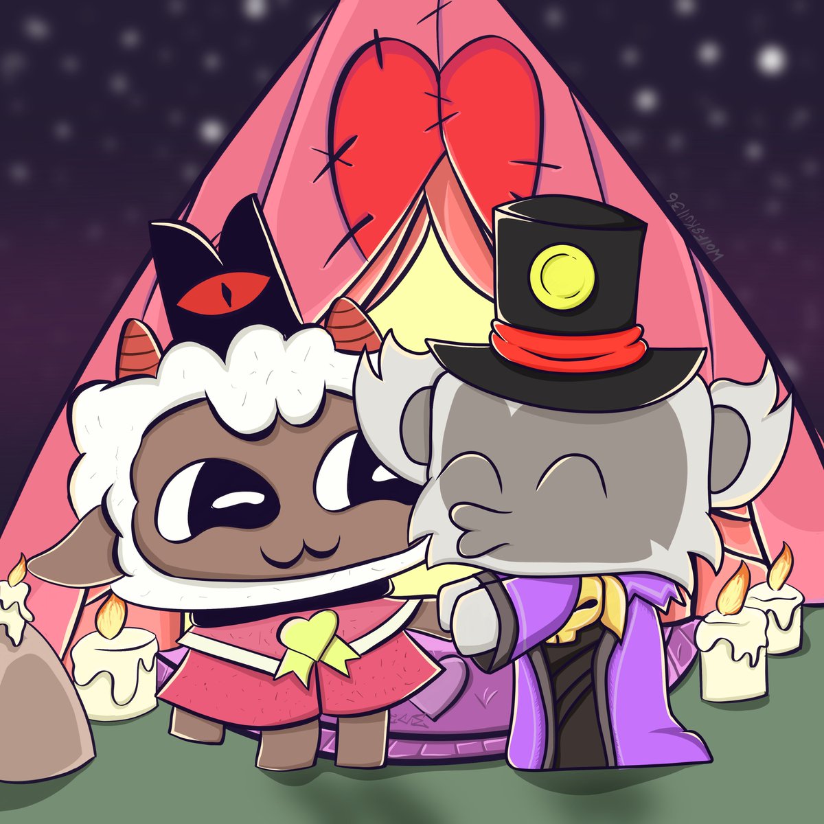 Gunter_veida's tweet photo. #CultoftheLamb 
#cultofthelambfanart

El esposo anda cariñoso 🥵 https://t.co/VBUEhyuWTG