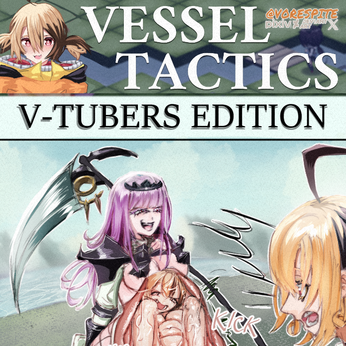 VoreRespite's tweet image. V-Tuber Tactics #vore Comic 

Special thanks to @sai_9001 for ordering this webtoon skit, enjoy! 💜🧡