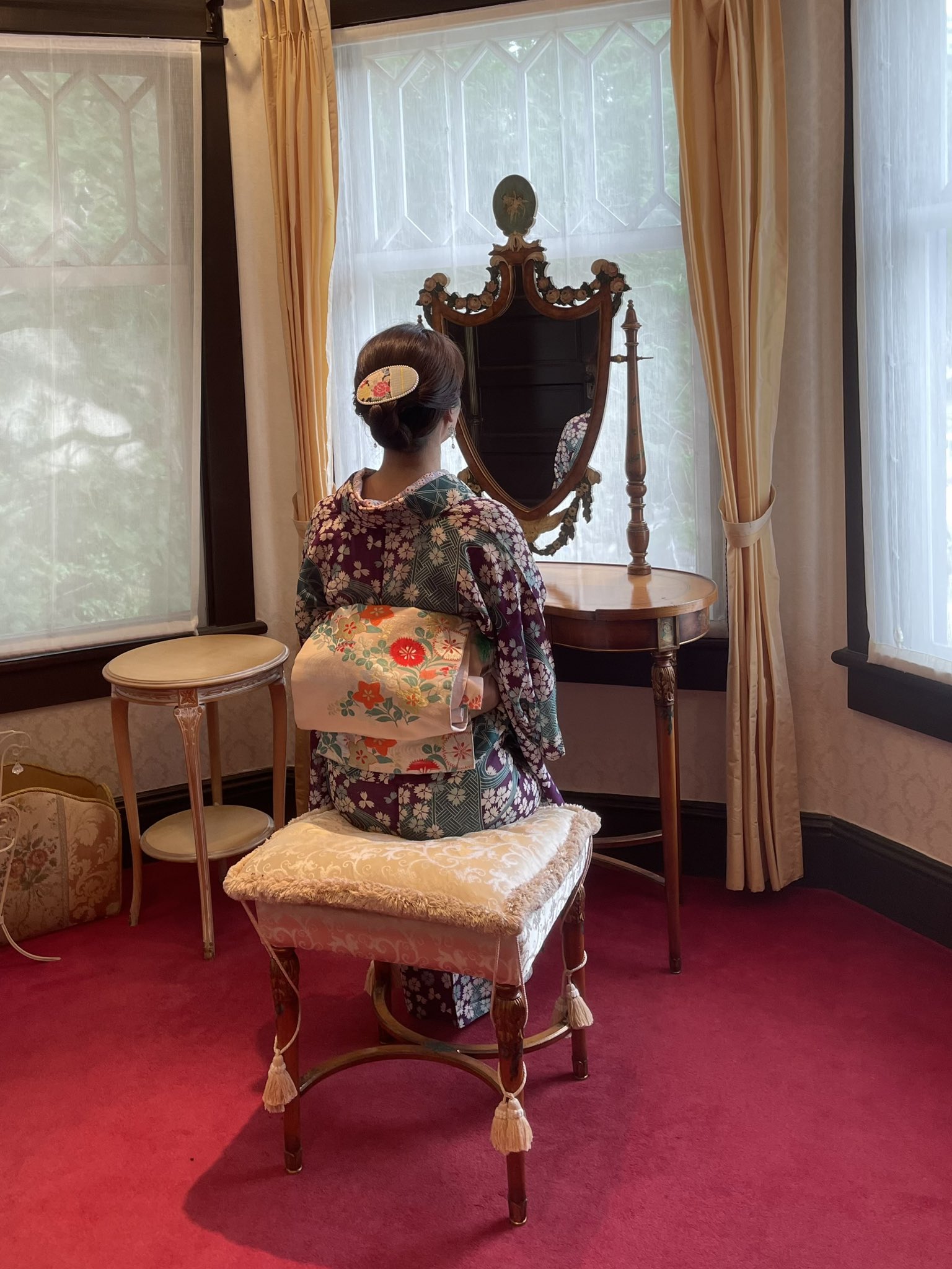 5378◆みーやん様おまとめ◆アンティーク女の子着物など3点 四君子丸文様刺繍名古屋帯 50,000円(税込)帯23-09-26ご売約済