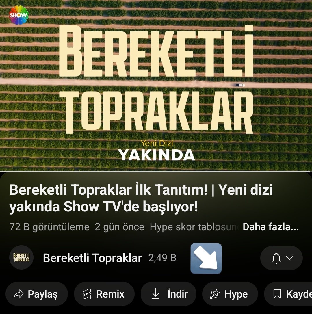 İlk tanıtım videomuz Youtube hype videolar listesinde 33. sırada. (Eski trendler) Listede kalmak için hype puan vermeye devam edelim. Haftalık 3 hakkımız var. Daha önce puan verenler tekrar verebilirler. 🌾

youtu.be/nxwQcr8qqqg?si…
#BereketliTopraklar