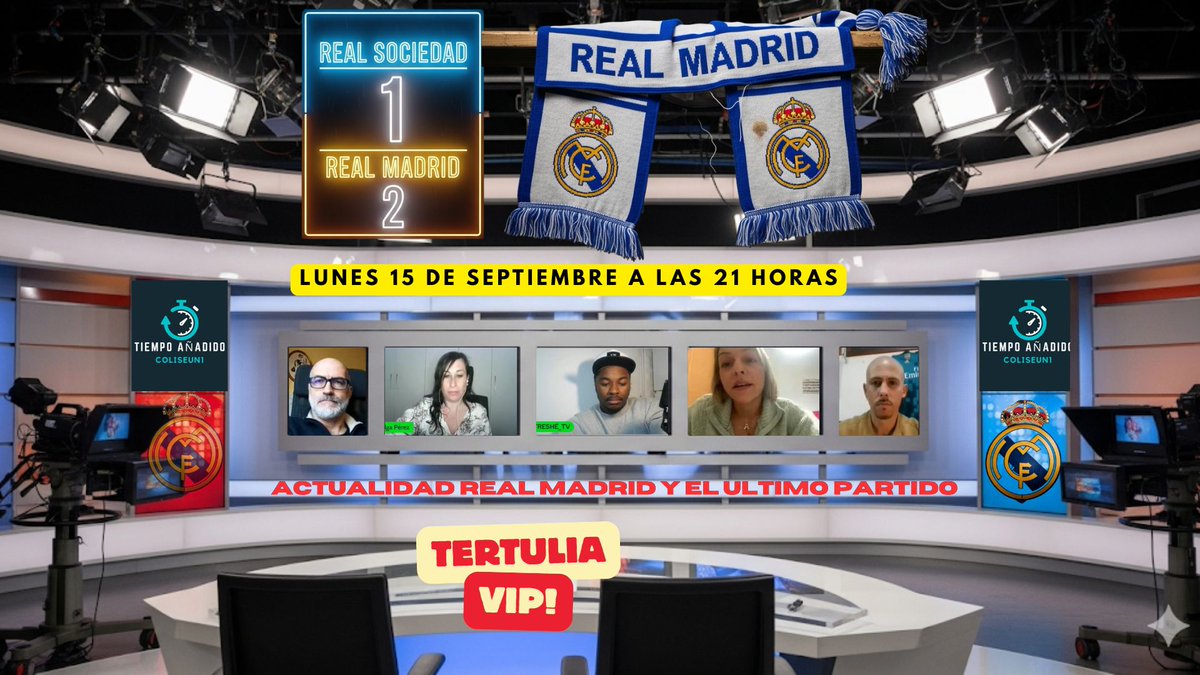 miguel angel (@halamadrid123) on Twitter photo youtube.com/live/lR8mCPkPS… Hoy Tenemos TERTULIA "VIP" A LAS 21 HORAS CON <a href="/JAgilminguez/">José Antonio Gil</a> Y SU OMILIA sobre lo que paso en San Sebastian y <a href="/OlgaUnMundo/">Olga Pérez</a> <a href="/CrisMLRM/">Cris_RM🤍</a> <a href="/BlancoSobreNeg/">BlancoSobreNegro</a> Y <a href="/FresheBB/">FRESHÉ</a> youtube.com/live/lR8mCPkPS… Hoy Tenemos TERTULIA "VIP" A LAS 21 HORAS CON <a href="/JAgilminguez/">José Antonio Gil</a> Y SU OMILIA sobre lo que paso en San Sebastian y <a href="/OlgaUnMundo/">Olga Pérez</a> <a href="/CrisMLRM/">Cris_RM🤍</a> <a href="/BlancoSobreNeg/">BlancoSobreNegro</a> Y <a href="/FresheBB/">FRESHÉ</a>
