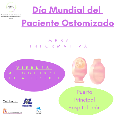 Este viernes 3 de octubre por el #díamundialdelpacienteostomizado
Estaremos en la puerta principal del CAULE de 10 a 13:30 horas con una mesa informativa para informar, concienciar, integrar, educar y empoderar.
Os esperamos!
603 024 790
aleiio.eiiyostomia@gmail.com
#EII #Ostomía