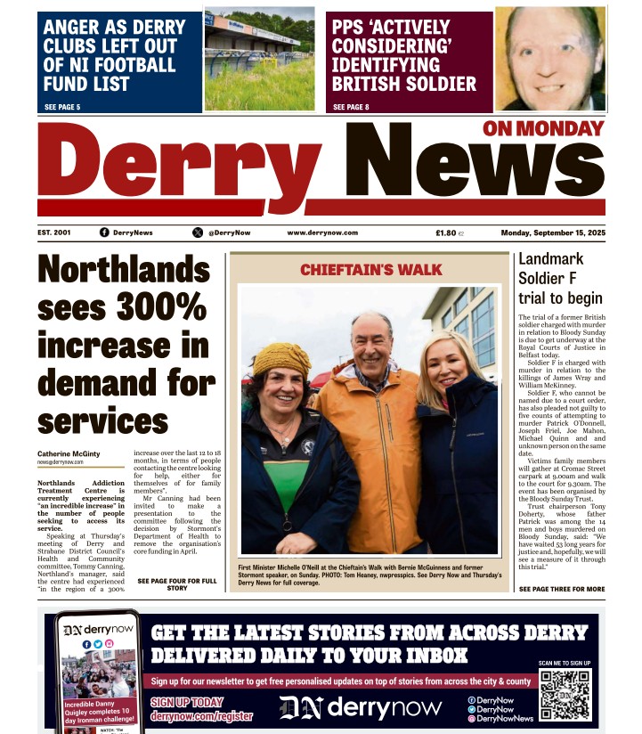 DerryNow's tweet photo. Here's the front and back pages of today's Derry News
👉 Read it online: https://t.co/5mWs0ofWpl
🗞️ Subscribe: https://t.co/u0y3Xjq501
#Derry #derrynews #derrynow #countyderrypost #derrypost https://t.co/85SxQHIAgk