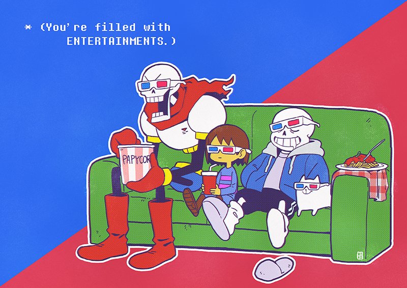 frisk ,sans(サンズ) 「アンテ十周年! #undertale10周年 #undertale10thAnn」|A-KA／阿卡のイラスト