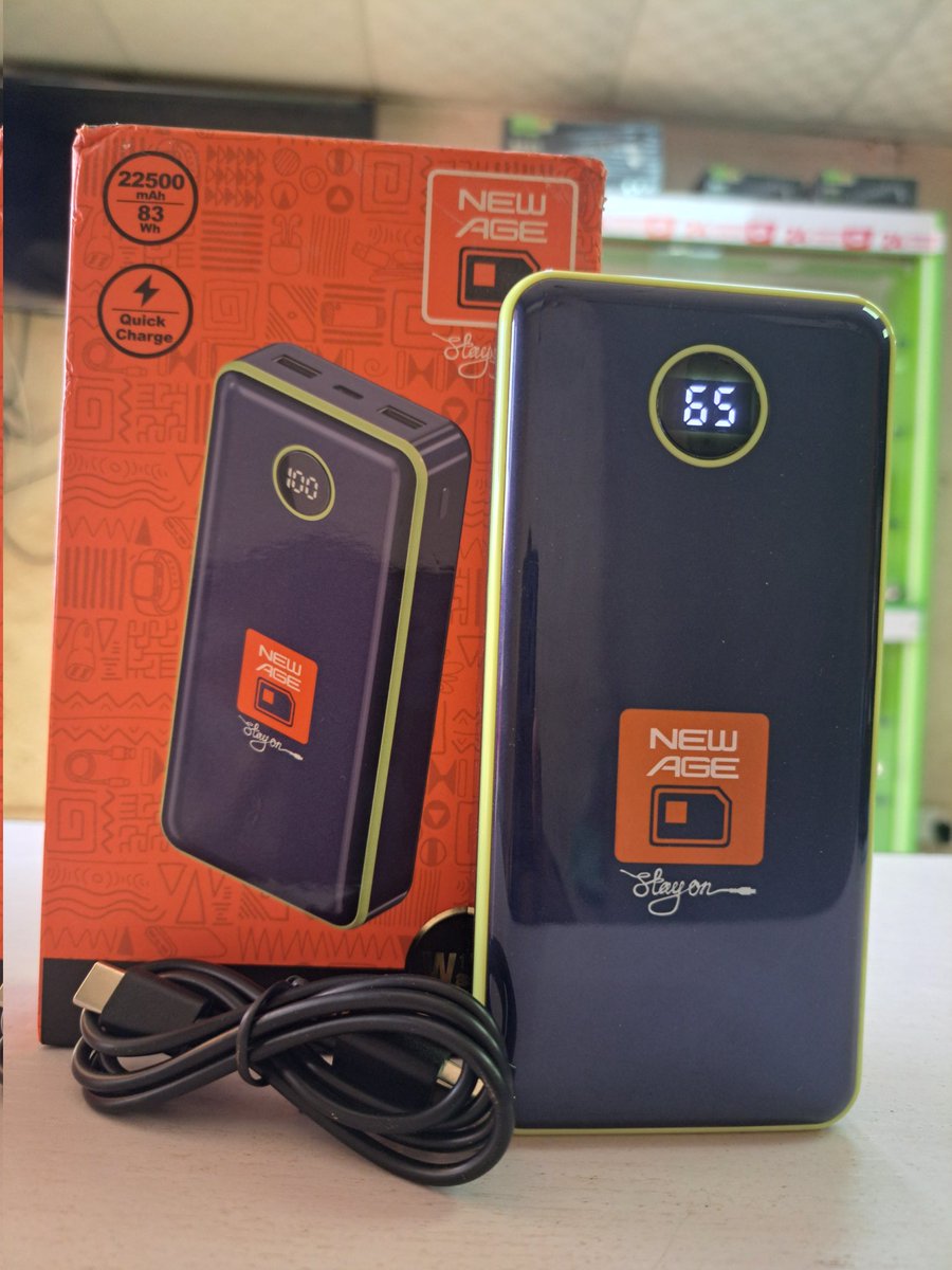 g_recharge's tweet photo. Price: 20,000 naira
Newage 22500mah powerbank https://t.co/slpP9pDADj