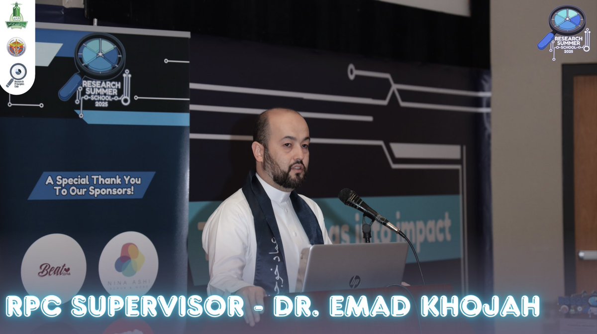 🌟 A heartfelt thank you to Dr. Emad Khojah, the supervisor of the Research Principles Club, whose vision and dedication make the Research Summer School a reality every year. 

Your guidance continues to inspire generations of researchers. 🙌✨

#RSS2025