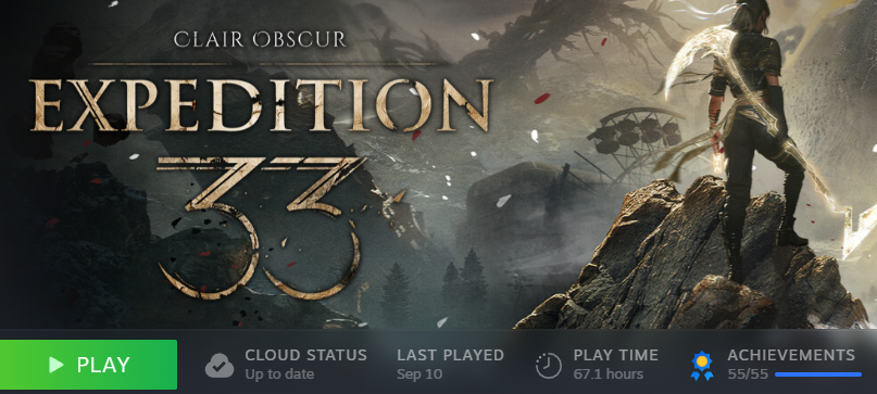 Expedition 33  was incredible! 
To parrot most that have played the game, the music is one of the best in gaming.
The combat was extremely fun for me and breaking the system is my favorite thing to do in any rpg.
And the story has me depressed 10/10 would cry again 😭