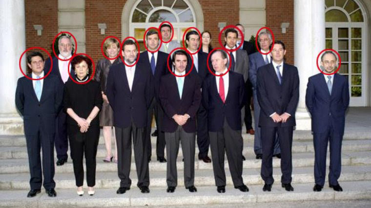 La mayor organización criminal de la historia reciente de España es el gobierno de Aznar. 12 de sus 14 ministros están imputados, implicados o cobraron sobresueldos. El último imputado ha sido el exministro Cristóbal Montoro que creó una red para beneficiar a empresas gasísticas.