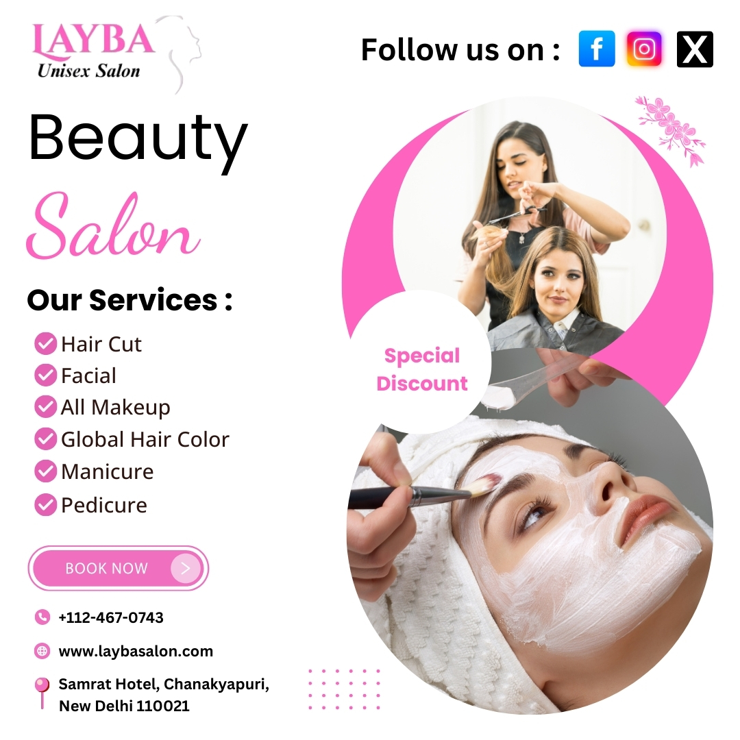 laybasalon's tweet photo. 💖Layba Beauty Salon – Because You Deserve the Best!✨
At Layba Salon we bring out your natural glow with a perfect blend of luxury, style, and care.
📍Visit us today
🌐https://t.co/uMgZdZ2XRx
📞+91 98713 15945
#LaybaBeautySalon #LuxurySalon #HairTransformation #FacialGlow https://t.co/Rwi4iksBZe