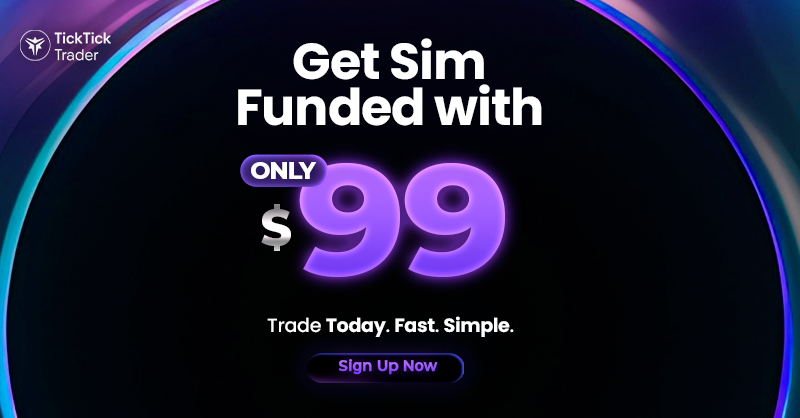 tickticktrader's tweet photo. $99 Sim Funded accounts are here.

 Use code WELCOME at checkout.

 One-time offer, only on your first purchase.