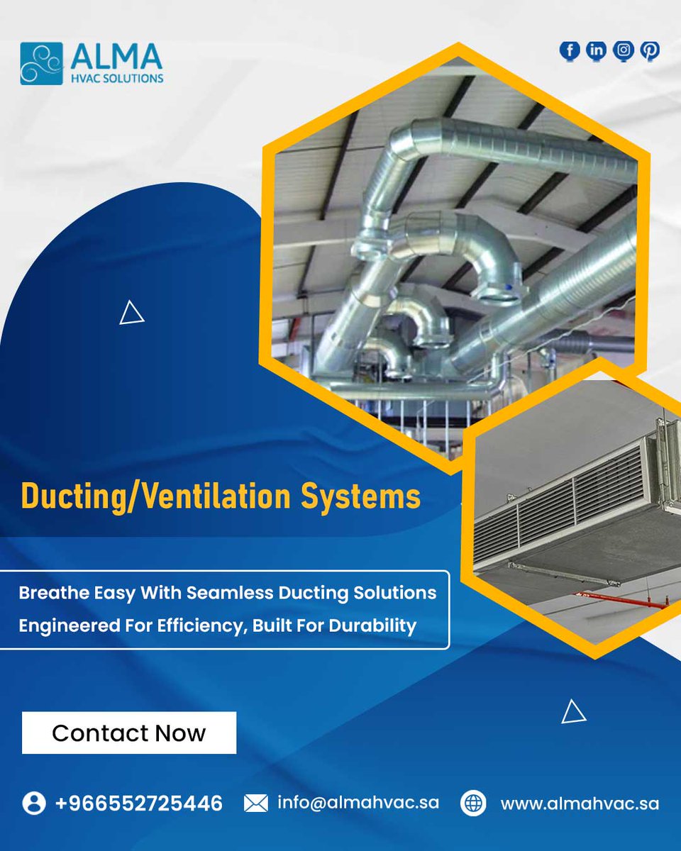 alma_hvac's tweet image. Breathe easy with AlmaHvac’s ducting and ventilation systems for superior airflow and comfort.
almahvac.sa

#AlmaHvac #DuctingSolutions #VentilationSystems #AirQualityMatters #SeamlessAirflow #EnergyEfficientHVAC #HealthyLivingSpaces #DurableVentilation #SmartHVAC