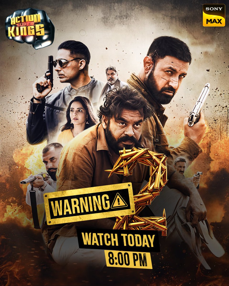 SonyMAX's tweet photo. Salakhon ke peeche hoga ek maha yudh, hero aur villain ke beech. Ab dekhna ye hai iss jang me jeet kiski hoti hai. Get ready for Warning 2 aaj raat 8 baje, sirf Sony MAX par.β
β#ActionSuperKings #Warning2 #SonyMAX #DeewanaBanaDe https://t.co/KljYFPgp9k