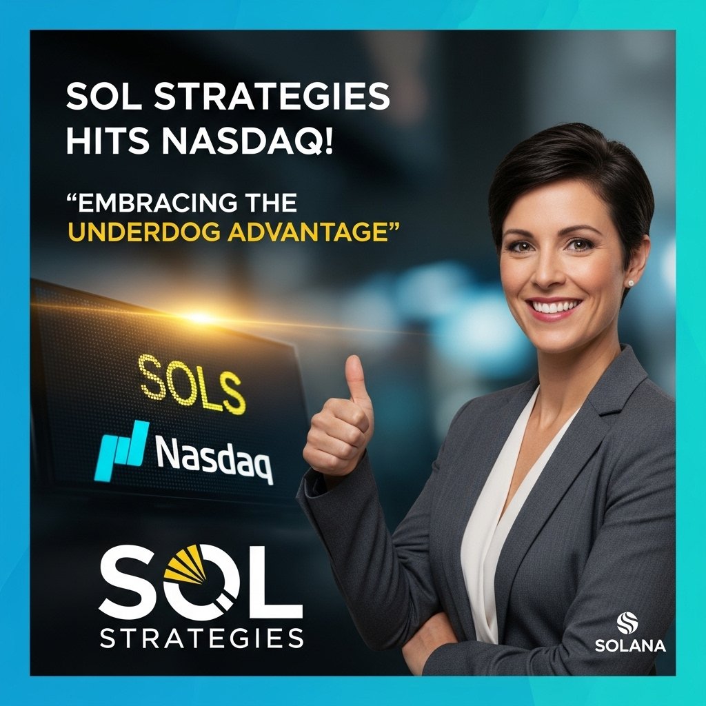 NameCoinNews_'s tweet photo. Solana infrastructure firm SOL Strategies just hit the Nasdaq! CEO Leah Wald embraces their "underdog" status, calling it an "advantage" as they manage validators & a SOL treasury. Get ready to see this Solana-focused firm make waves!
#Solana #SOLStrategies #Nasdaq #Crypto https://t.co/4KYSRhnxf3