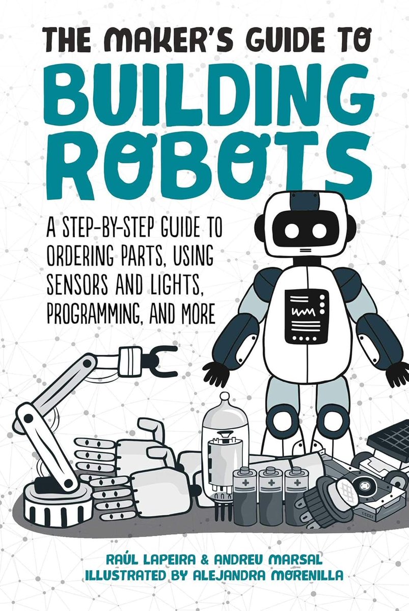 oprydai's tweet image. want to go from idea to a working robot?
> this book walks you step by step; ordering parts, wiring sensors and lights, and programming them into motion.
> perfect for makers, students, and anyone ready to get hands-on with robotics