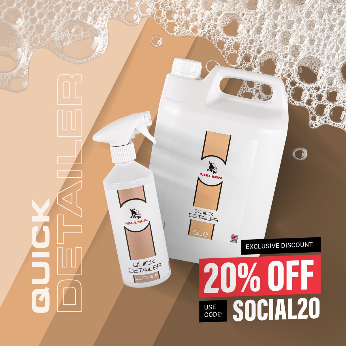 No hose? No garage? No problem. Our Quick Detailer delivers a flawless finish every time!

✨ Streak-free gloss
🧴 Use as clay lube or drying aid
💦 No rinse

We know a secret weapon when we see one. 😉

Shop now: bit.ly/4ftkSLo  

#DetailingMadeEasy #QuickDetailer