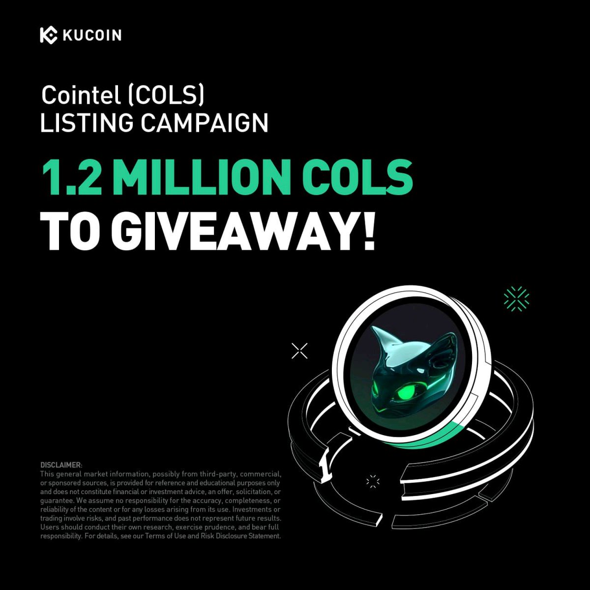 🔥 حملة إدراج Cointel (#COLS) مع توزيع 1.2 مليون COLS!

⏰ من الساعة 07:00 بتاريخ 15 سبتمبر 2025 حتى الساعة 08:00 بتاريخ 1 أكتوبر 2025 (بالتوقيت العالمي UTC).
kucoin.com/gemslot/Cointe…