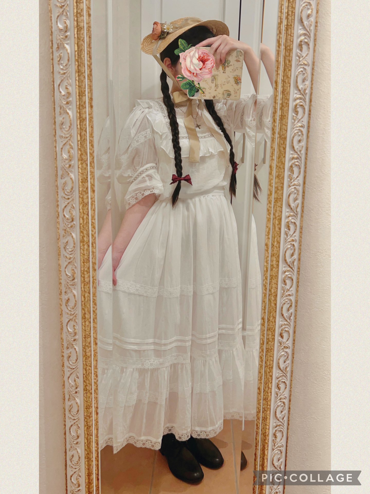 Atelier 注文 Ophelia ストライプリボンのベルジェールハット Atelier