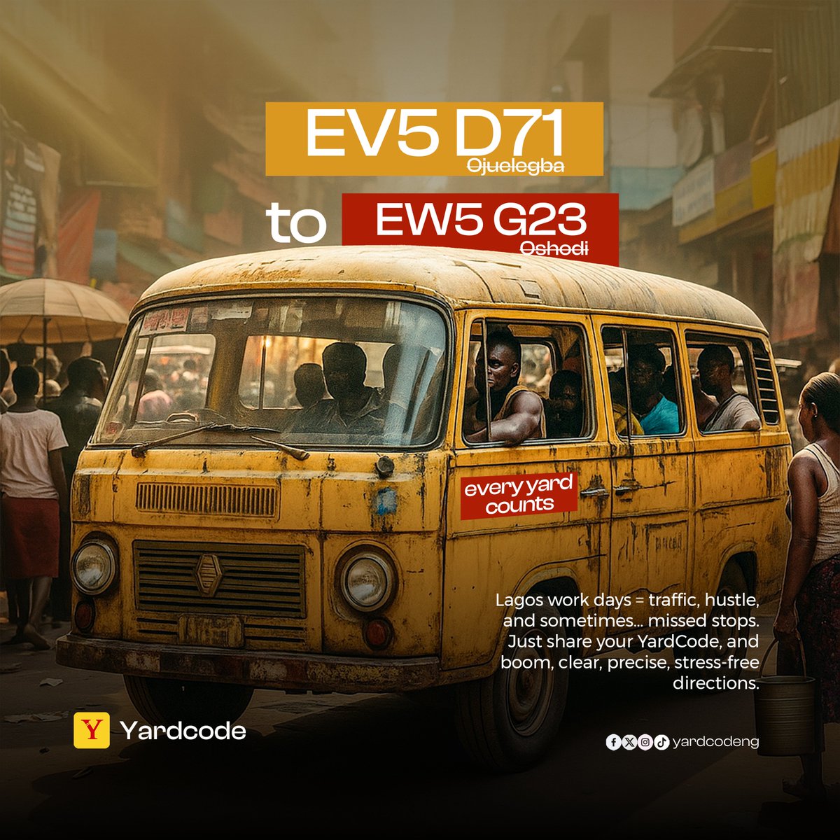 yardcodeNG's tweet image. Workdays = traffic, hustle, and sometimes......missed stops💔.
Just share your YardCode and boom💥, clear, precise and stress free directions💯

#yardcode #monday #trending #nigeria #week