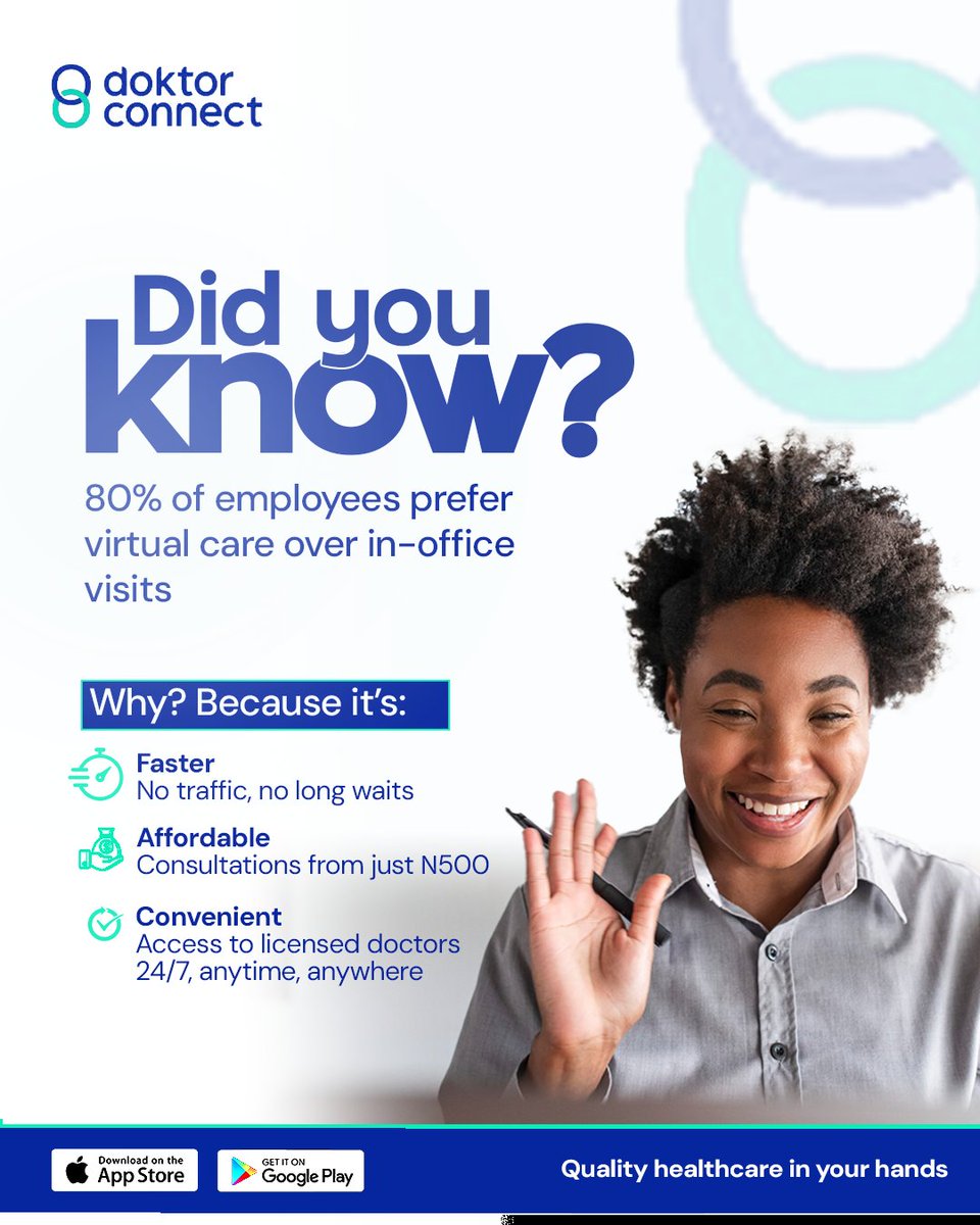 At Doktorconnect, we make employee healthcare simpler, smarter, and cost-effective for organizations

👉 Less downtime, Healthier staff, Better results for your business

#emoloyeewellness  #doktorconnectcares  #coporatewellness