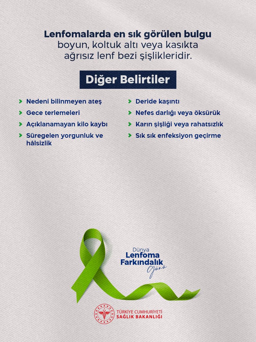 Kanserde Erken Teşhis Hayat Kurtarır❗

Lenfatik sistem, bağışıklık sisteminin önemli bir parçasıdır. Mikroplarla savaşan bir savunma ağı olarak çalışır. Bu sistemde gelişen kansere lenfoma adı verilir. 

#DünyaLenfomaFarkındalıkGünü