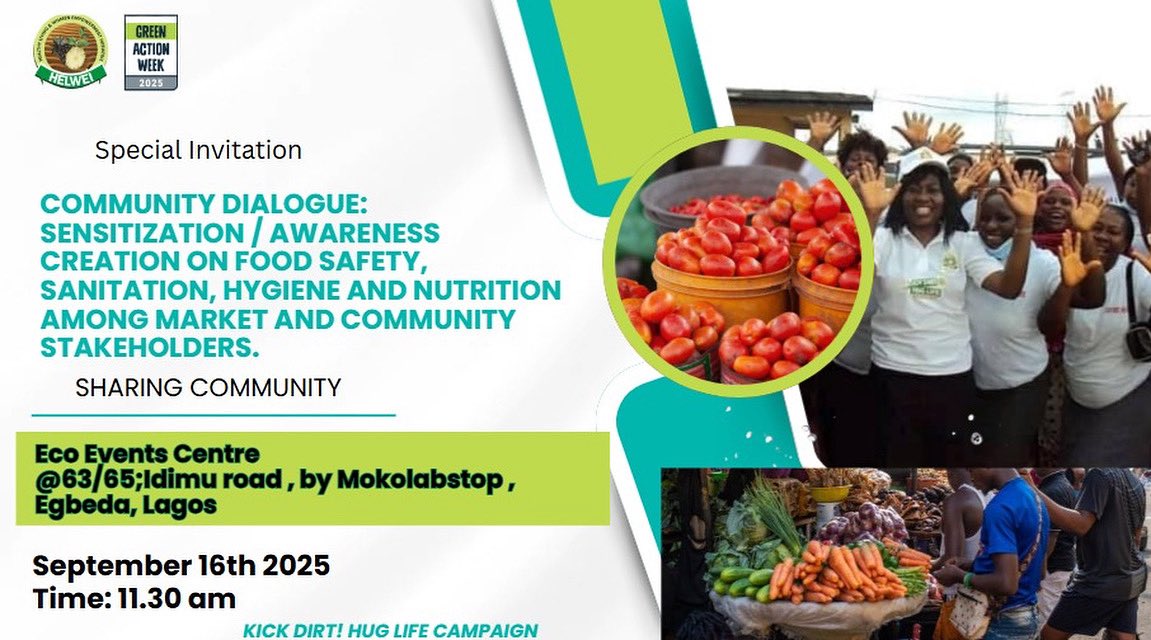 helwei_org's tweet photo. Food safety and hygiene are essential to the health of every community. 

HELWEI is engaging markets and community stakeholders in a special dialogue on these vital issues to promote safer, healthier communities. 

#HELWEI #GreenActionWeek #SharingCommunity https://t.co/W51QFucE5F