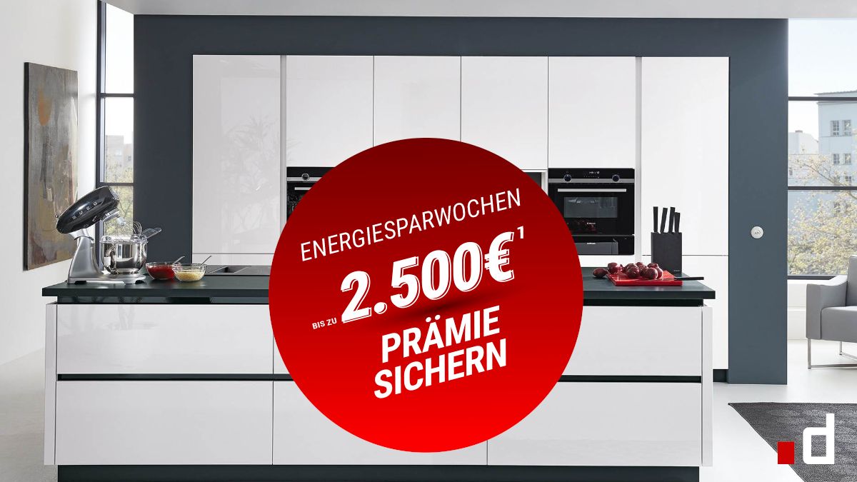 IFA Berlin steht vor der Tür! 🎉💡 Nutze unsere Energiesparwochen: Geringe Energiekosten + satte Prämie! Beim Kauf einer neuen Küche inkl. Geräteausstattung bis zum 27.09.2025, sparst du jetzt bis zu 2.500 € Rabatt *1! 💰🔥👉buff.ly/xRmQL7i #Energiesparwochen #IFA2025