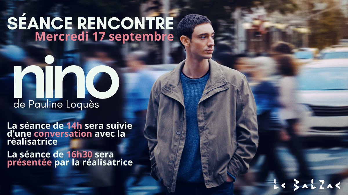 ✨Mercredi 17 septembre, à l'occasion de sa sortie en salle, nous recevrons la réalisatrice Pauline Loquès qui sera présente pour discuter avec le public après le film à la séance de 14h et présentera la séance de 16h30.  
🎟️cinemabalzac.com/evenement/2189…