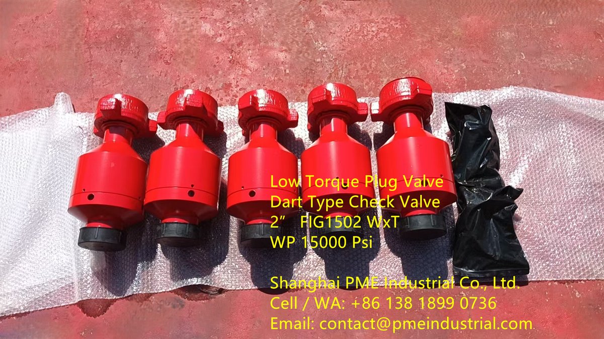 sh_pme's tweet image. Low Torque Plug Valve
Dart Check Valve
2” FIG1502 WxT WP 15000 Psi
pmeindustrial.com/low-torque-plu…
Shanghai PME Industrial Co., Ltd.
Cell / WA: +86 138 1899 0736
Email: contact@pmeindustrial.com
#1502WxTValve #HighPressureCheckValve #DartCheckValve15000PSI #PlugValve1502 #OilfieldValves