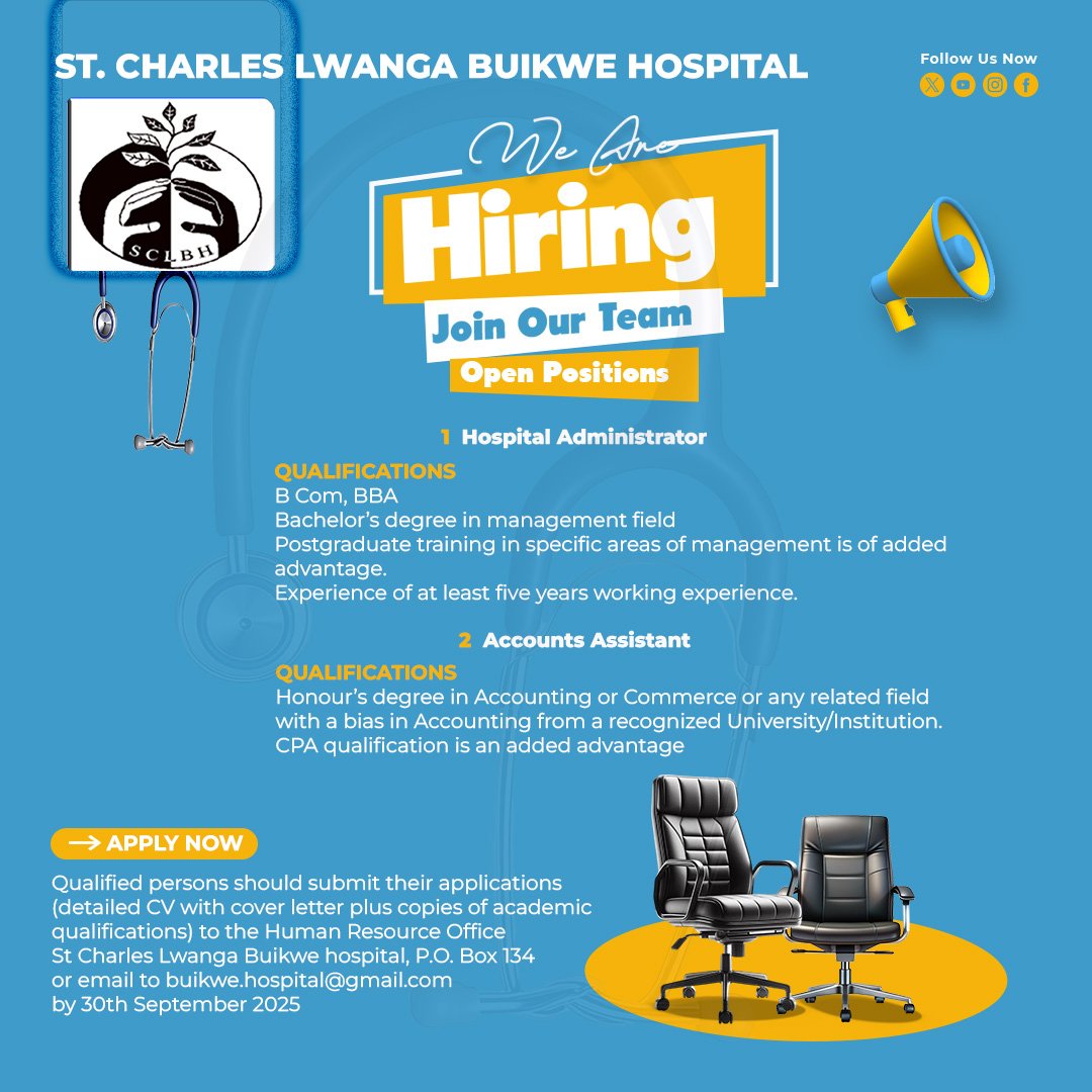 A job opportunity is here. We are looking for you to join our dynamic team. #jobsInUganda