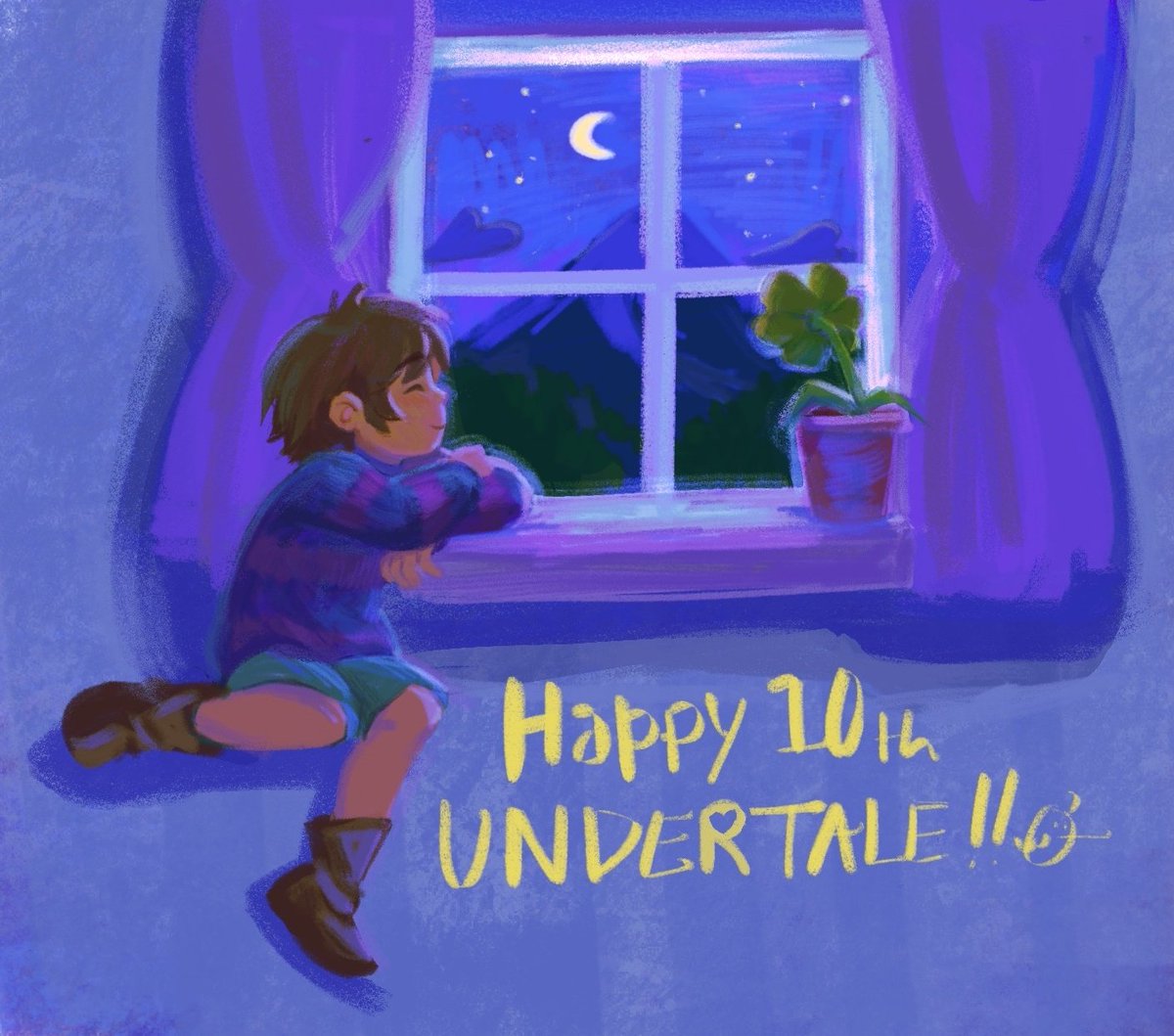 Thought i should make a quick ut birthday arrs too... Happy birthday undertale my best friend... 
#undertale10thanniversary