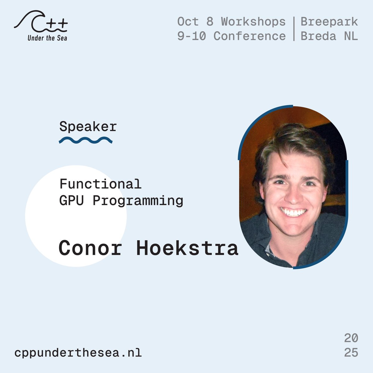 cppunderthesea's tweet image. Conor&apos;s (@code_report ) talk will be at C++ Under the Sea next month on October 9 - 10 in Breda, the Netherlands. Two days of talks where you can also meet several sponsors on the exhibition floor, including @ASMLcompany  and  @jetbrains Register: store.ticketing.cm.com/cppunderthesea… #cpp