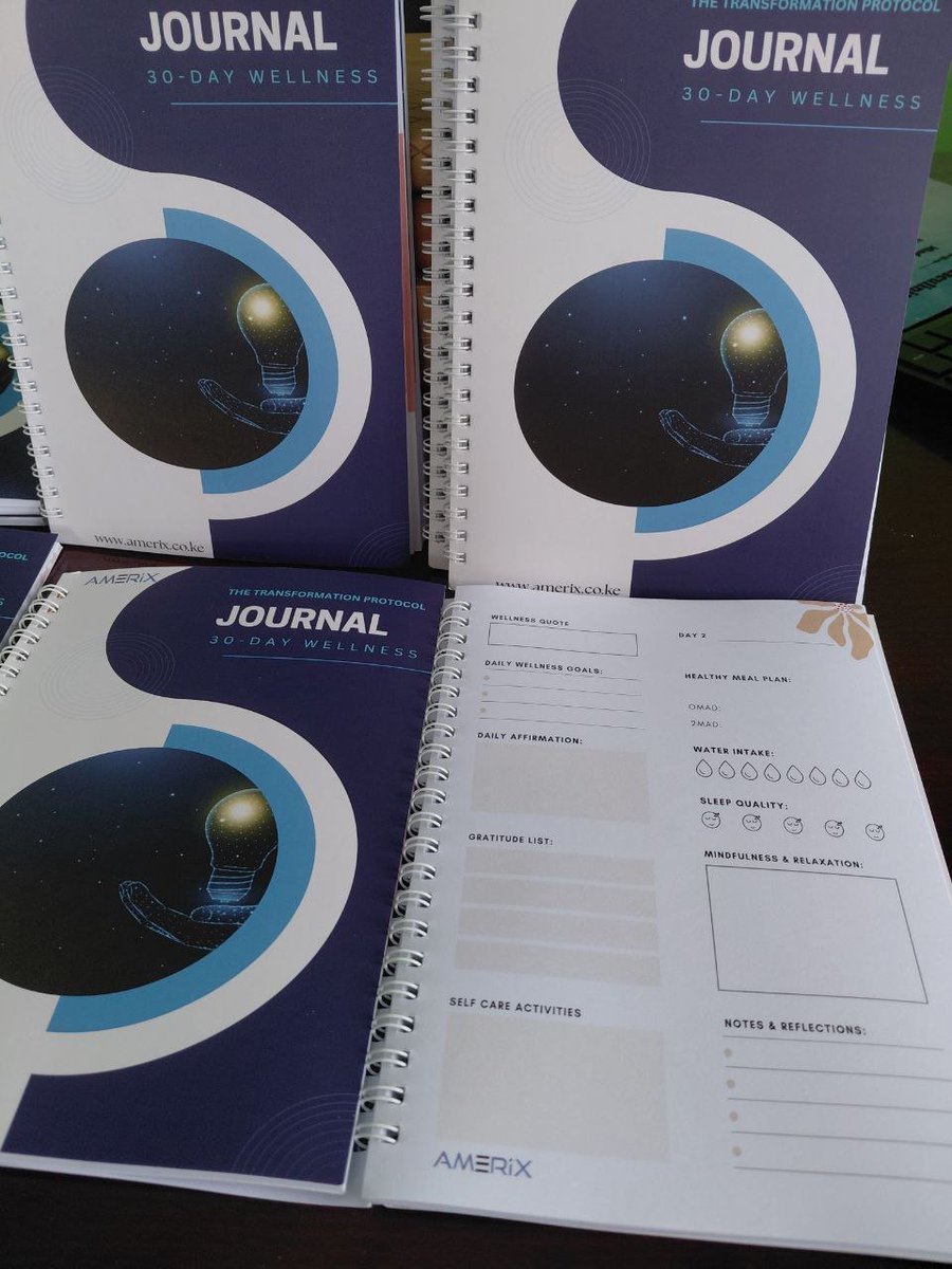 Discipline isn’t built overnight. It’s forged in 30 days of tracking, reflecting &amp; executing.  

The Wellness Journal is your tool in the Transformation Program:

- Track habits

- Reflect on progress

- Build consistency

Get yours: amerix.co.ke/product-page/w…

#BuildExecuteReflect