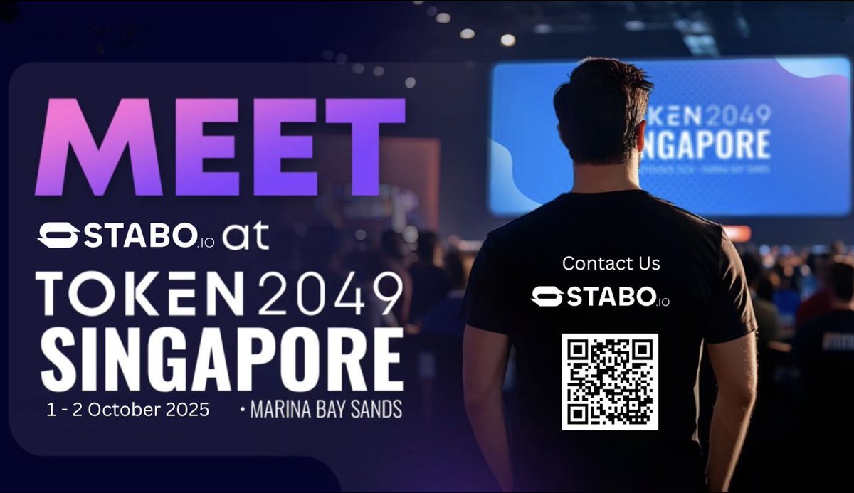Stabo2025's tweet photo. TOKEN2049 Week is more than a conference — it’s a full city takeover.
 🎉 Conferences, parties, side events, hackathons, and networking everywhere. Singapore becomes the heartbeat of crypto.
Let’s connect and talk about our synergy 💬 — DM our X or scan the QR for more
#TOKEN2049 https://t.co/j54fiqXd1H