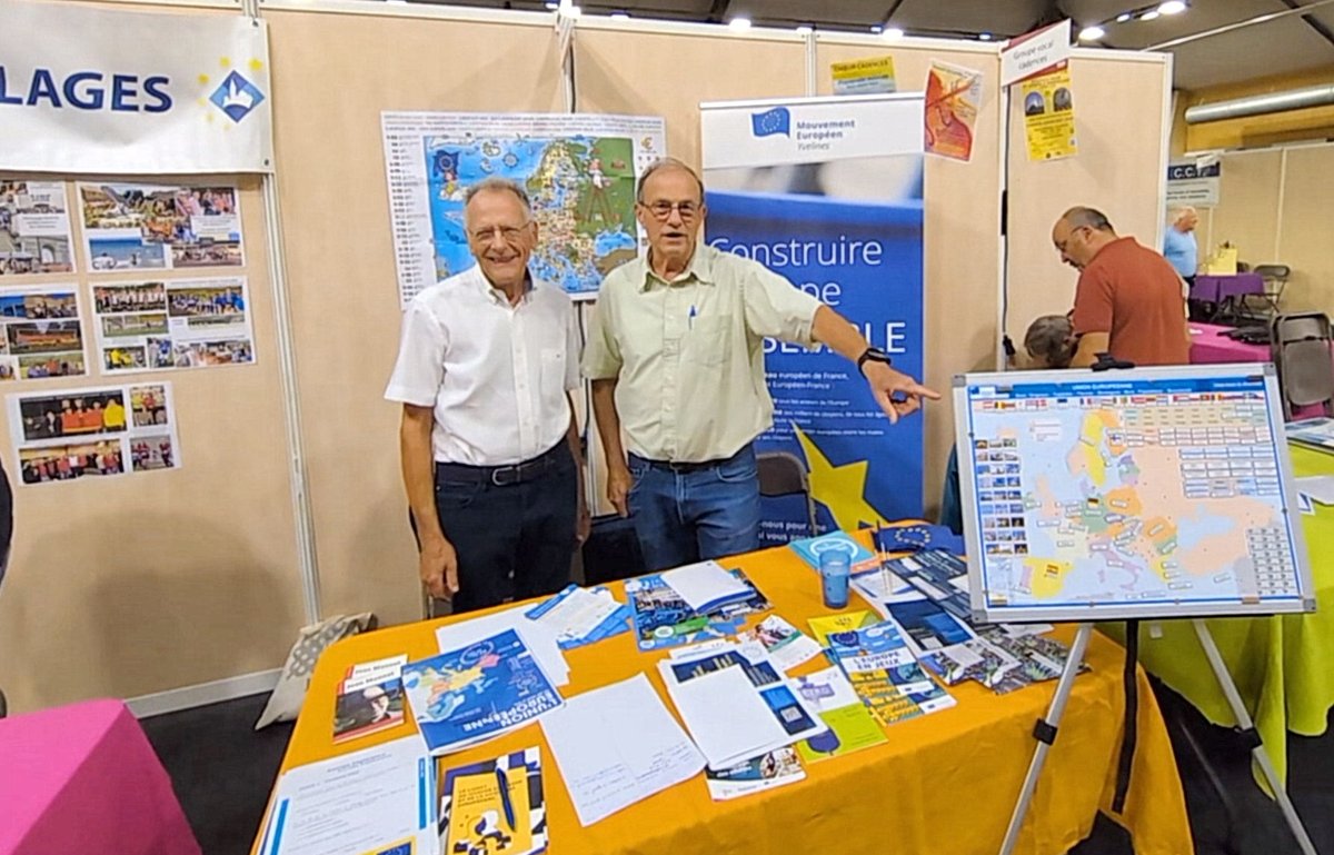 🚶‍♂️🚶‍♀️Le <a href="/MouvementEuro78/">Mouvement Européen - Yvelines</a> en tournée sur les forums de la rentrée. Ce week-end à <a href="/VilledeVoisins/">Ville de Voisins</a>, <a href="/sqy/">Saint-Quentin-en-Yvelines 🚀</a> On parle EU, on informe, on présente nos outils pédagogiques, on échange... et surtout on écoute les citoyen ne s.
#Europe #Citoyens #Rentrée #Pédagogie🇪🇺