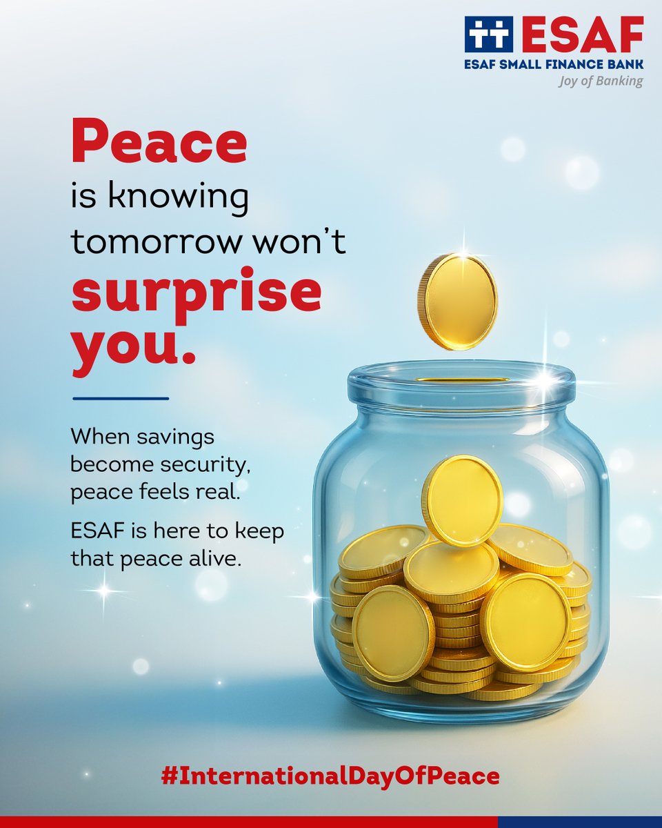 Peace of mind isn’t in the grand moments, it lives in the small assurances.

In knowing tomorrow holds no surprises, in watching savings turn into security, in knowing your family feels secure.

At ESAF, we stand beside you to keep that peace of mind alive, today and always.