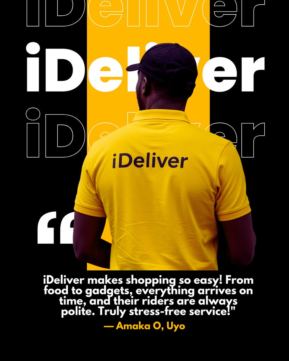 Life is already hectic work deadlines, family, errands, and endless market runs. 😩

Why stress when iDeliver can handle it all? 🚴🏾‍♂️
Fast. Safe. Stress-free. 💛
Join thousands enjoying seamless delivery today. linktr.ee/ideliver?lt_ut…
 Download iDeliver now!