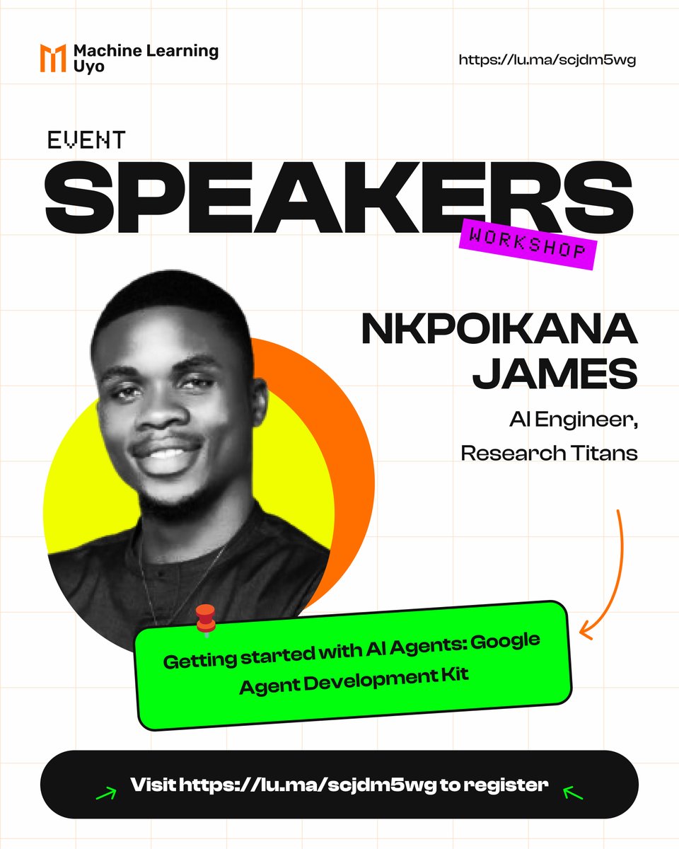 TFUGUyo's tweet image. Nkpoikana Joseph James, AI Engineer at Research Titans, teaches "Getting Started with AI Agents: Google Agent Development Kit"
Autonomous AI agents
Agent workflows & logic
API integrations
Production deployment
Thank you Nkpoikana🙌
#AICommunityDay #MachineLearningUyo #AIAgents
