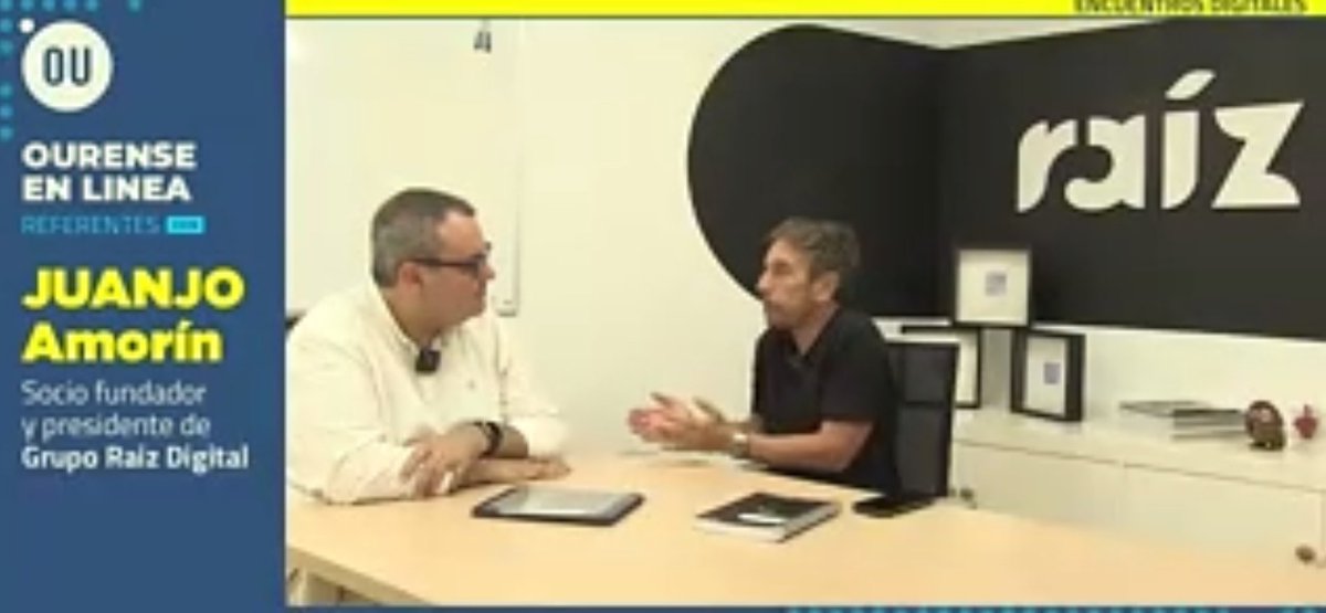 Hoy tenemos a nuestro socio <a href="/jjamorin/">Juanjo Amorín</a> charlando en Ourense en Línea en nuestras oficinas de Ourense. Próximamente estará subido al canal de youtube de <a href="/circulogalicia/">Círculo Empresarios de Galicia</a> dónde podrás conocer un poco más lo que hacemos con IA en raíz.  youtube.com/@circuloempres…